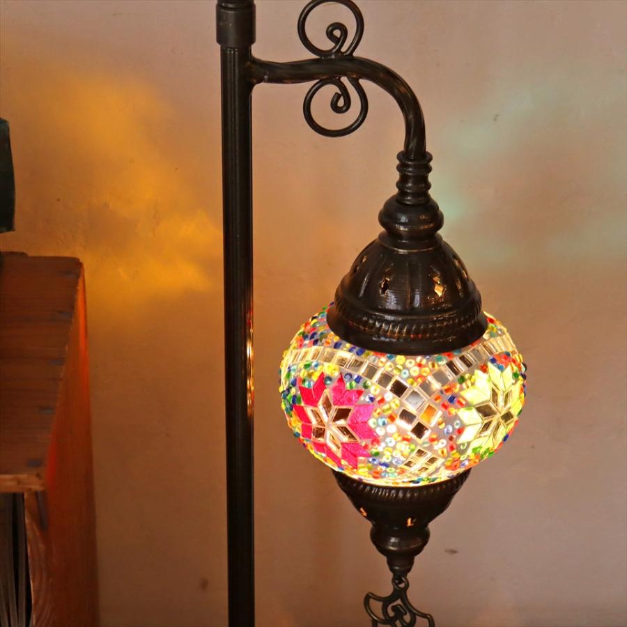モザイクランプ トルコランプ テーブルランプ 小さめのガラス 全高44cm