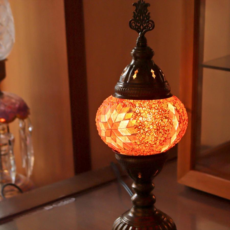 トルコランプ モザイクテーブルランプ 小さめのガラス 直径11cm 高さ  