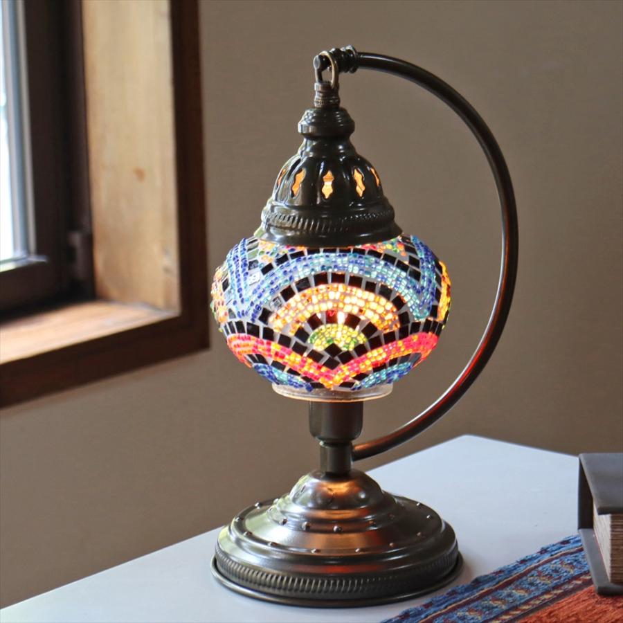 トルコランプ モザイクテーブルランプ ハンギング 高さ30cm 横幅18cm