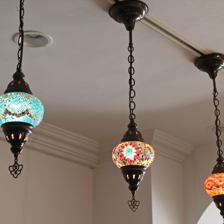 モザイクランプ トルコランプ 直径13cm 全高67cm カラフル ペンダント