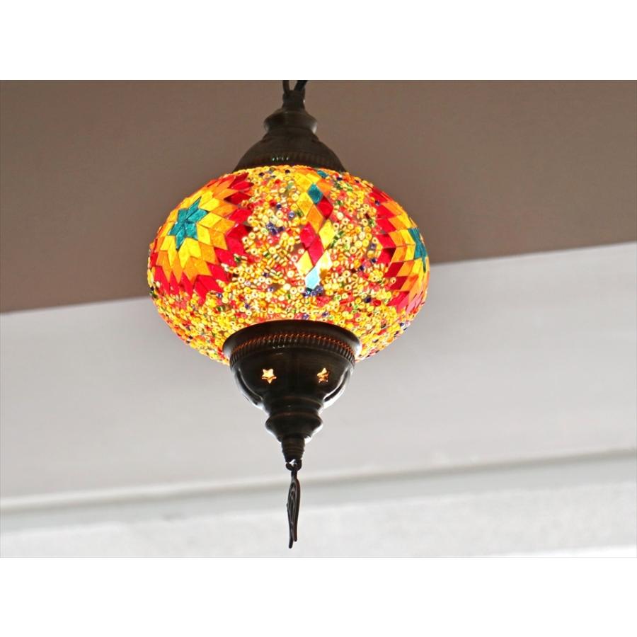 トルコランプ　6連ランプ　モザイクランプ トルコモザイクランプ6連シャンデリア 【シーリング接続