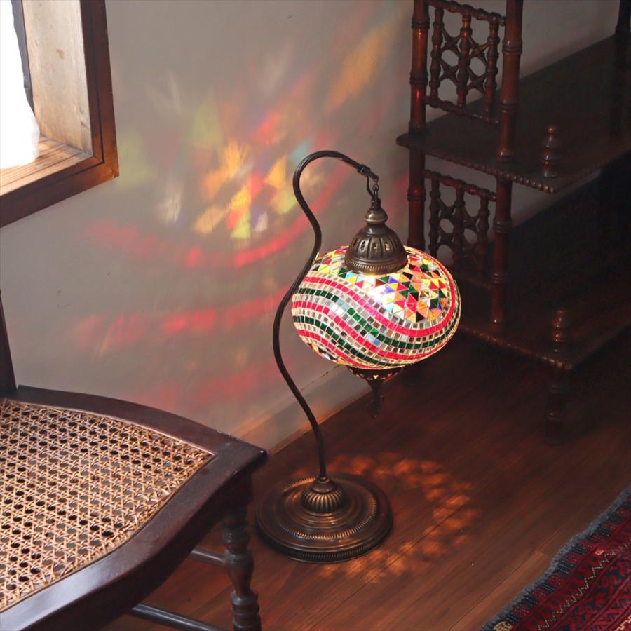 トルコランプ モザイクスタンドランプ ハンギング 全高62cm ガラス直径24cm ミックスカラー |  | 01