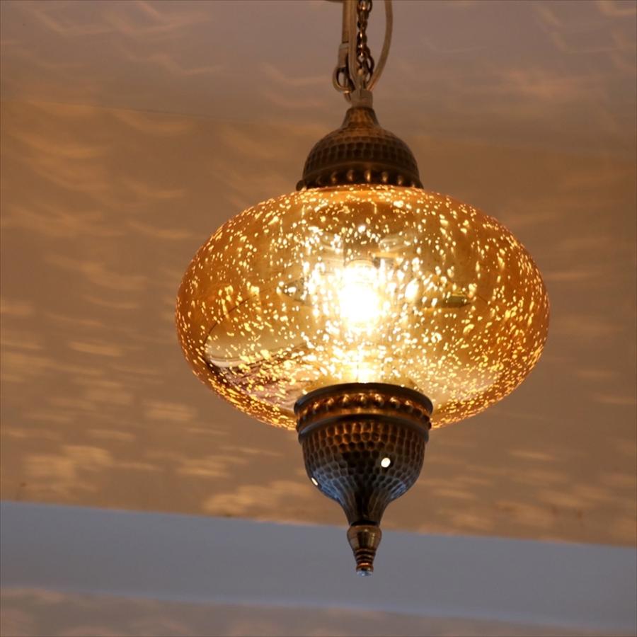 トルコランプ　アンティークフィニッシュ 直径24cm ビンテージミラーガラス 1灯コッパーオレンジ | ブランド登録なし | 04