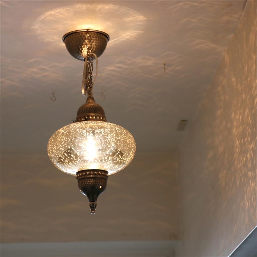 トルコランプ　アンティークフィニッシュ 直径24cm ビンテージミラーガラス 1灯シルバー | ブランド登録なし | 01