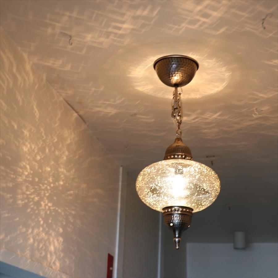 トルコランプ　アンティークフィニッシュ 直径24cm ビンテージミラーガラス 1灯シルバー | ブランド登録なし | 03