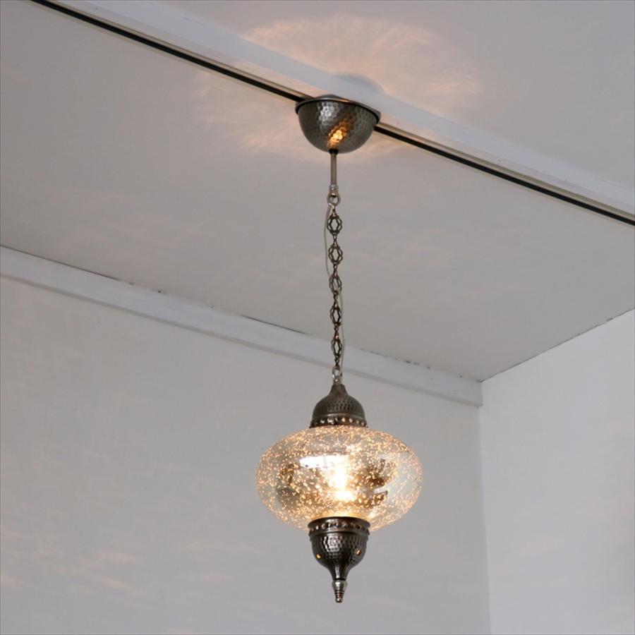 トルコランプ　アンティークフィニッシュ 直径24cm ビンテージミラーガラス 1灯シルバー | ブランド登録なし | 04