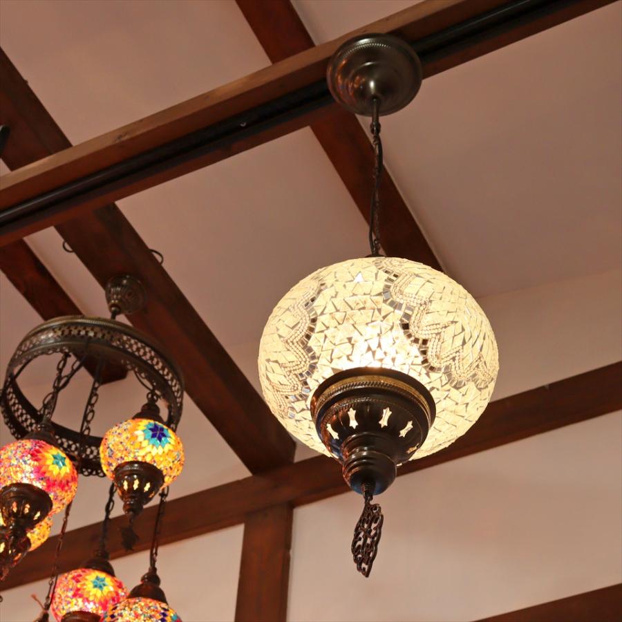 トルコ モザイクペンダントランプ 直径24cm 全高83cm トルコ モザイクペンダントランプ 直径24cm 全高83cm ホワイト トルコ