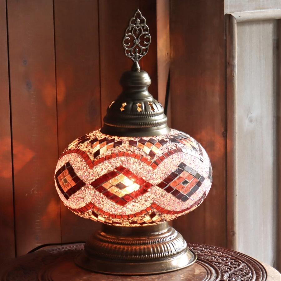 モザイクテーブルランプ モザイクテーブルランプ 全高38cm 直径24cm パープル モザイクランプ