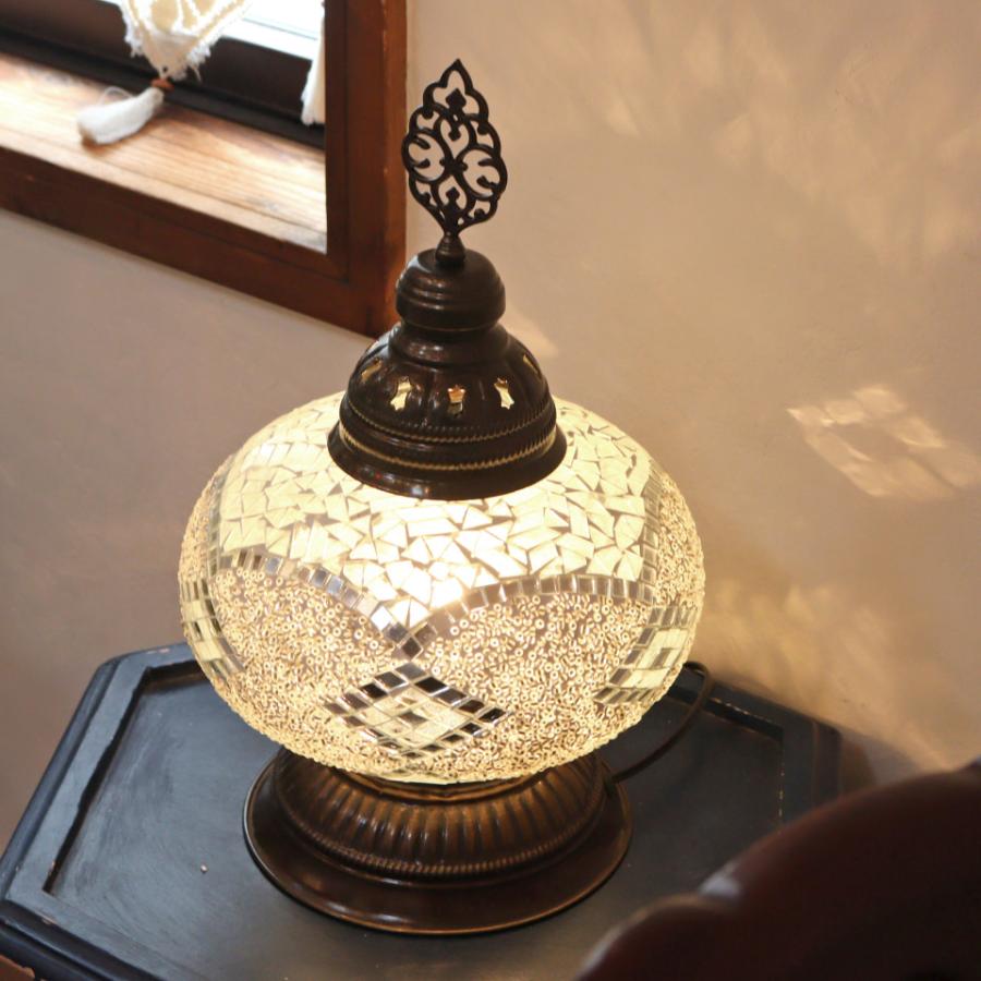 トルコランプ モザイクランプ テーブルランプ 全高39cm 直径24cm ホワイト | ブランド登録なし | 02