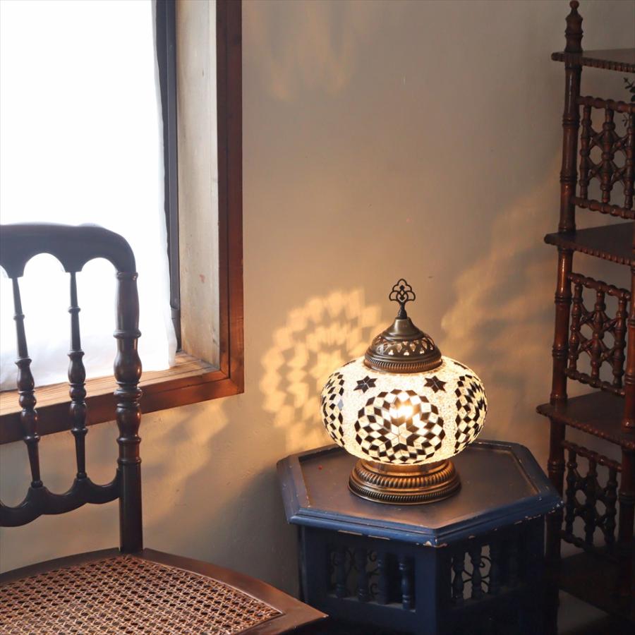 トルコランプ モザイクランプ テーブルランプ 全高32cm 直径24cm