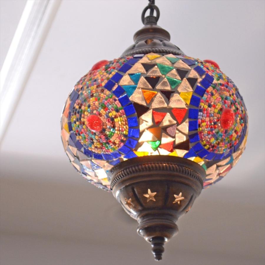 トルコランプ モザイクガラスランプ ペンダントランプ カラフル