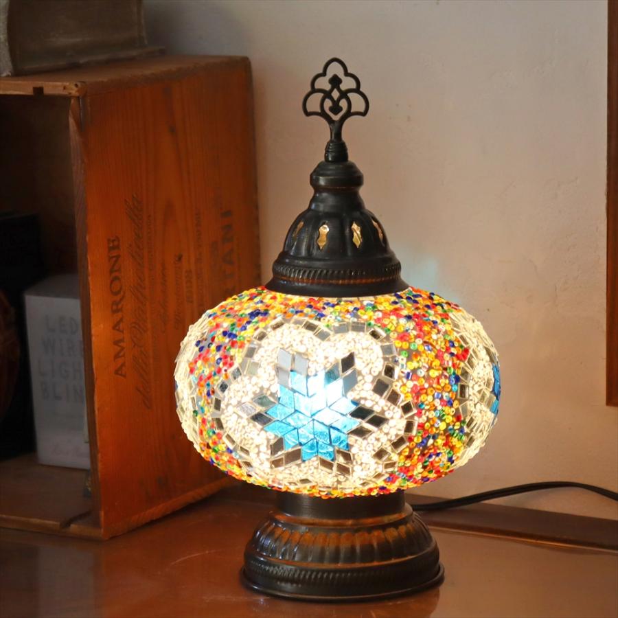 ガラス レトロ アンティーク ランプ カラフル ステンドグラスのテーブルランプ ニジイロドロップス カラフル | 愛知
