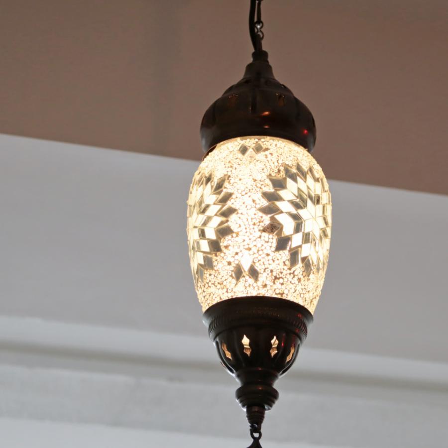 トルコランプ モザイクランプ ペンダントランプ 直径11cm 全高75cm