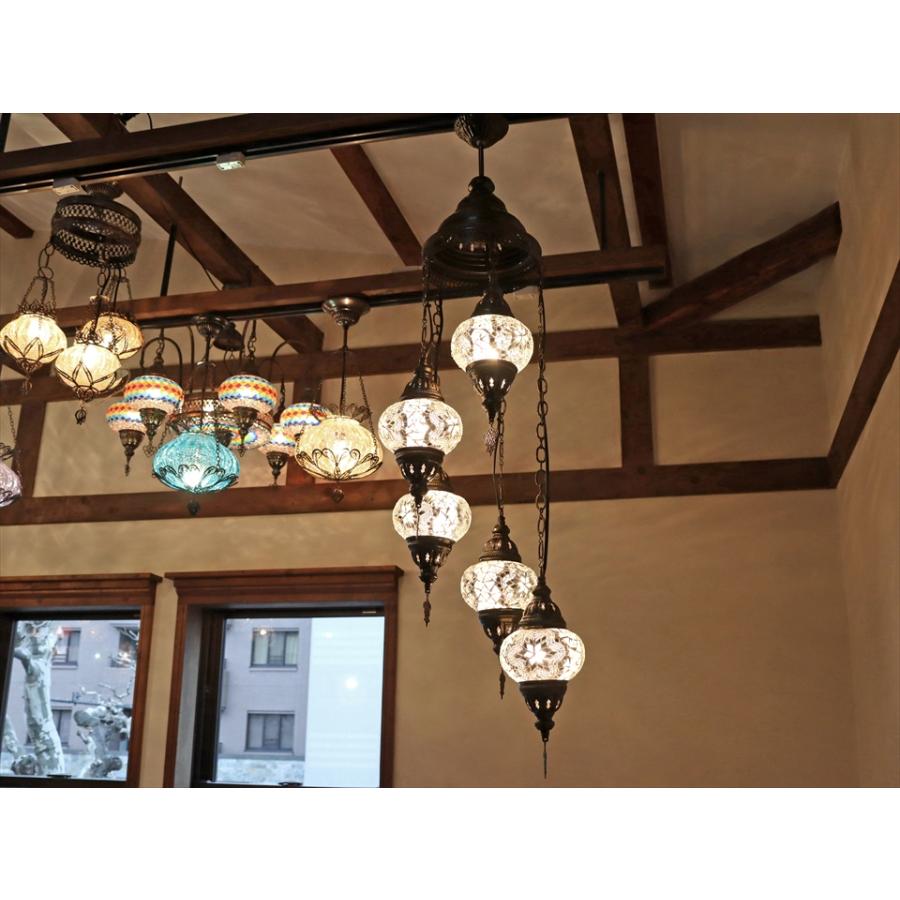 モザイクランプ トルコランプ シャンデリア 5灯 モザイクランプ トルコランプ シャンデリア 5灯 螺旋 全高114cm