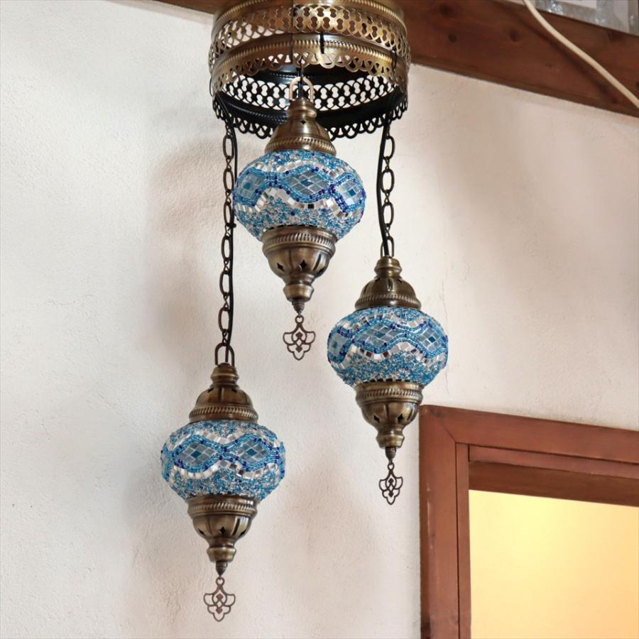 トルコランプ モザイクランプ シャンデリア 3灯 全高86cm 直径32cm トルコランプ モザイクランプ シャンデリア 3灯 全高86cm 直径