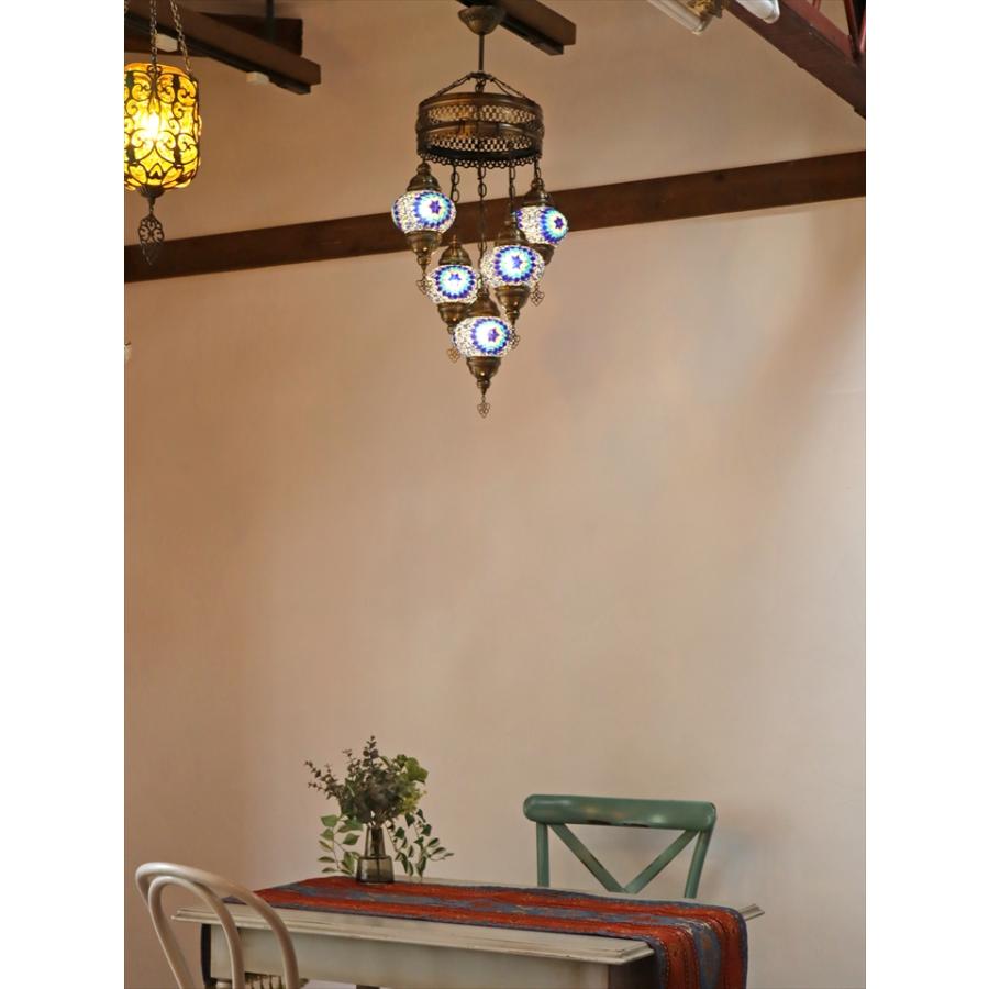 モザイクランプ トルコランプ シャンデリア 5灯 トルコランプ モザイクシャンデリアスタンドランプ 5灯｜Kilim