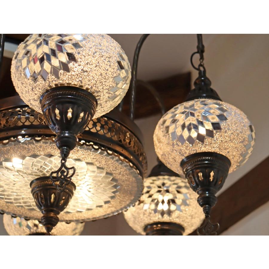 トルコランプ モザイクランプ シャンデリア8灯