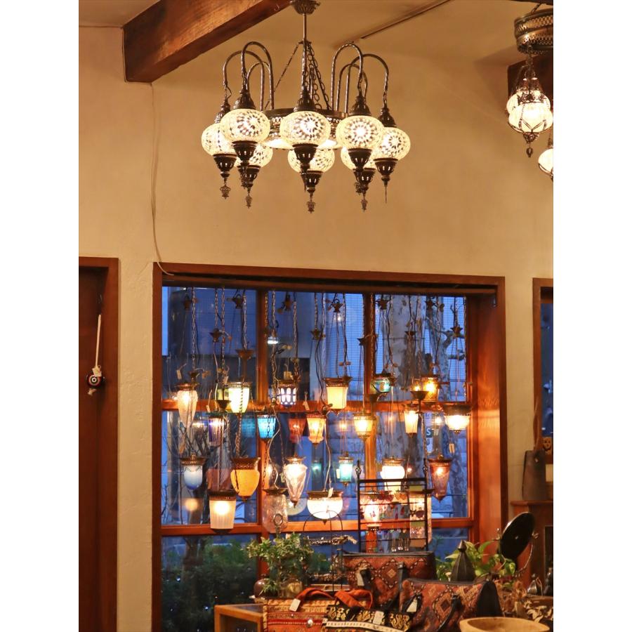 トルコランプ モザイクランプ シャンデリア8灯