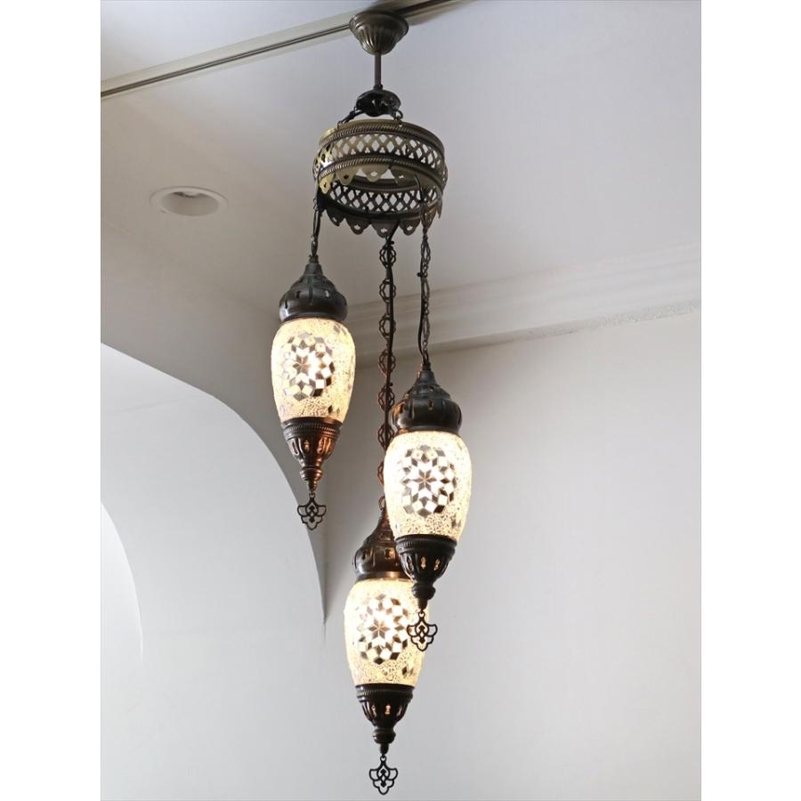 トルコガラス シャンデリア モザイクガラスシャンデリア トルコランプ 7灯 小さめのガラス