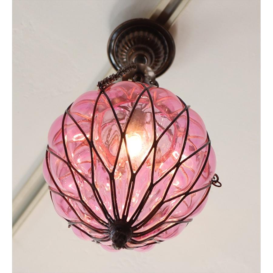 ガラスペンダントランプ トルコアイアンワークランプ パレスランプ