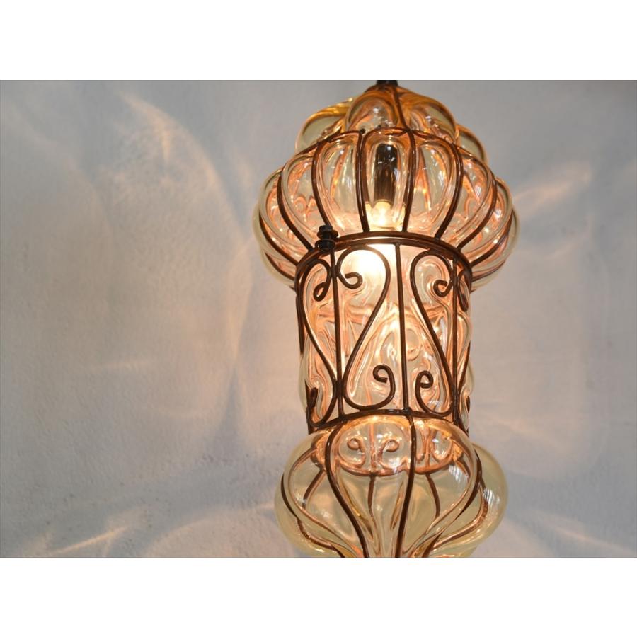 トルコランプ ガラスペンダントランプ アイアンワークランプ 直径15cm 全長67cm 地中海スタイル　バル |  | 02