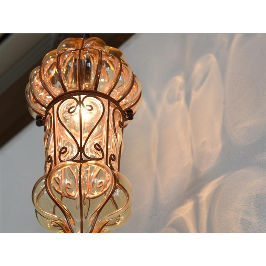 トルコランプ ガラスペンダントランプ アイアンワークランプ 直径15cm 全長67cm 地中海スタイル　バル |  | 03