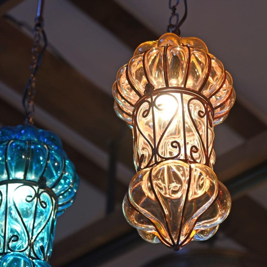 トルコランプ ガラスペンダントランプ アイアンワークランプ 直径15cm 全長67cm 地中海スタイル　バル |  | 06