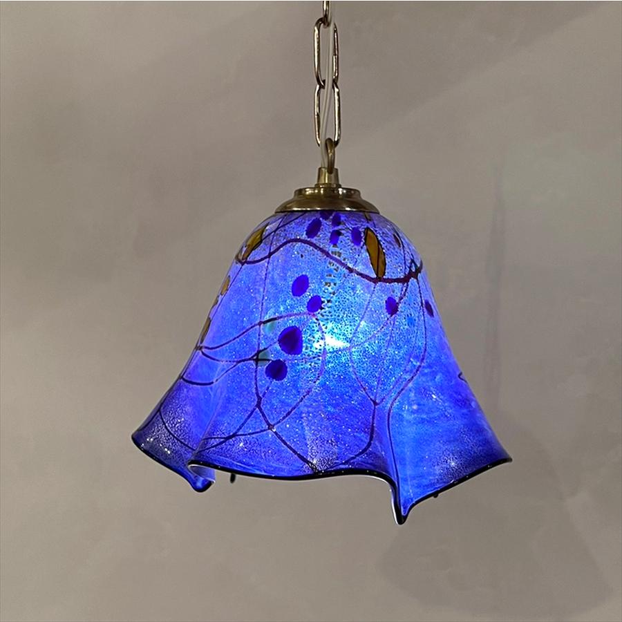ベネチアン ガラスシェード Venetian Glass Shade fazzoletto Blue