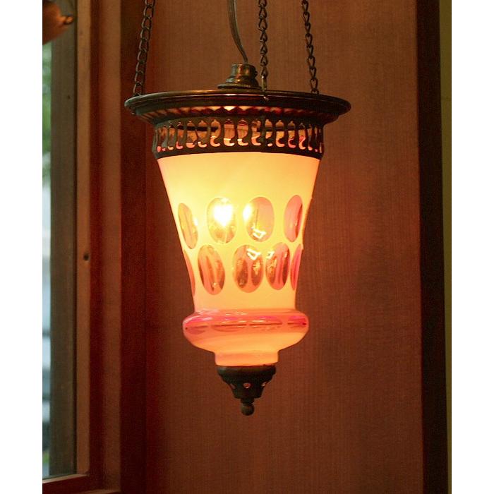 アンティークガラスのトルコランプ フロストピンク/オプティック/引っ掛けシーリング用パーツ別売り | ブランド登録なし