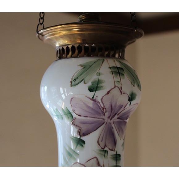 アンティークガラスのトルコランプ 乳白色/フラワーペイント 灯具別売り | ブランド登録なし | 04