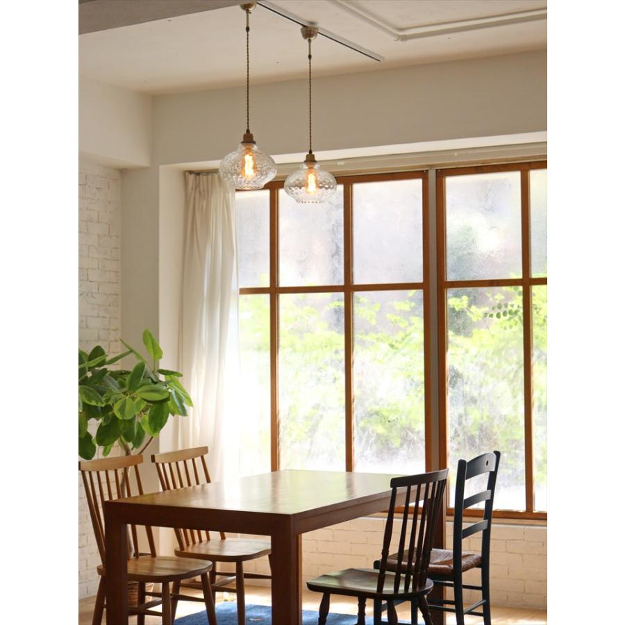 ガラスシェード　ウォルナットクリア　ディンプル ガラスシェード ガラスペンダントランプ 1灯 ウォルナット クリア