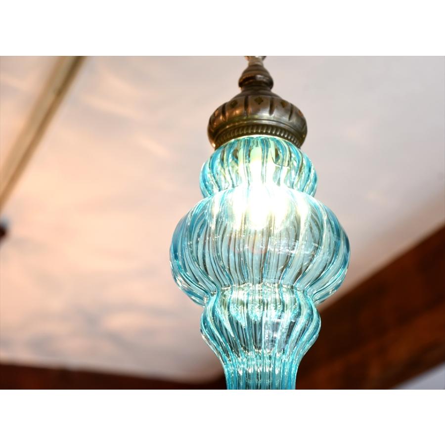 オットマンクラシックガラスシェードランプ 直径13cm 全長79cm