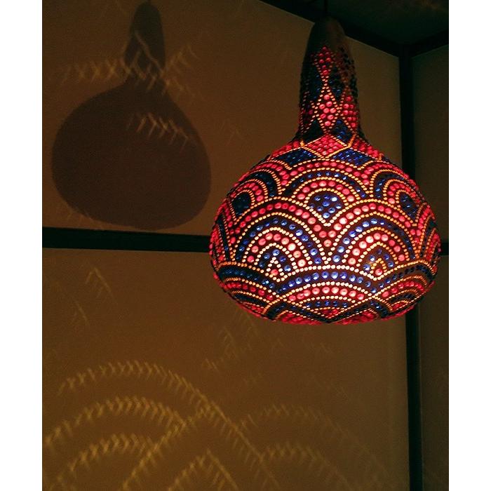 ひょうたんランプ/天井照明　エスニック照明  素材を活かした天然色 トルコ/ボドルム産　手作り　一点もの | ブランド登録なし | 01