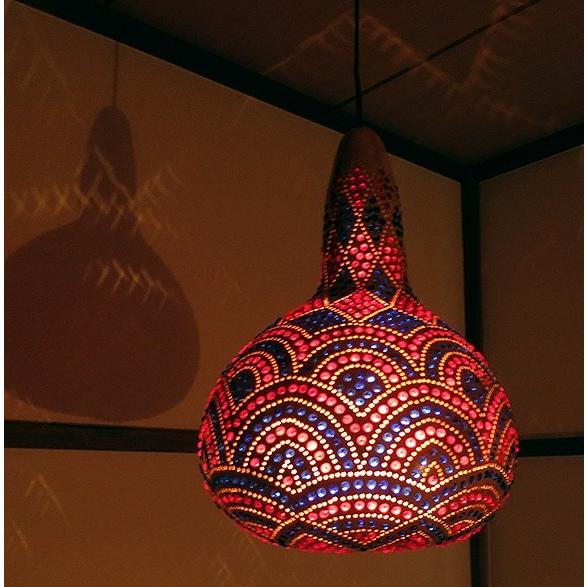 ひょうたんランプ/天井照明　エスニック照明  素材を活かした天然色 トルコ/ボドルム産　手作り　一点もの | ブランド登録なし | 03