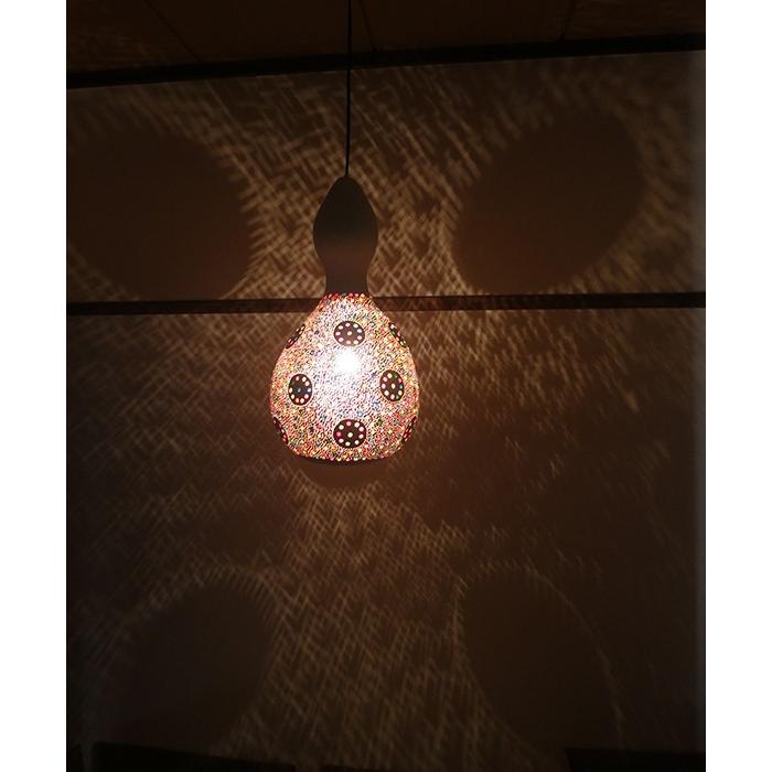 ひょうたんランプ/天井照明　エスニック照明  ホワイトペイント トルコ/ボドルム産　手作り　一点もの | ブランド登録なし | 01