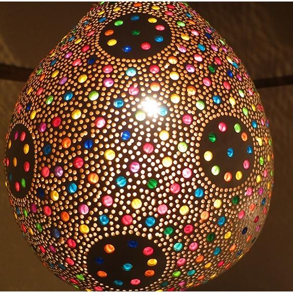 ひょうたんランプ/天井照明　エスニック照明  ホワイトペイント トルコ/ボドルム産　手作り　一点もの | ブランド登録なし | 03