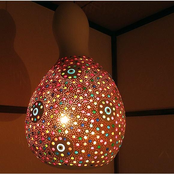 ひょうたんランプ/天井照明　エスニック照明  ホワイトペイント トルコ/ボドルム産　手作り　一点もの | ブランド登録なし | 03