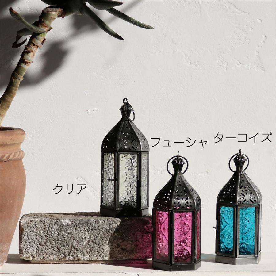 モロッコランタン キャンドルホルダー　高さ17.5cm　オリエンタルランプ6面のレリーフガラス　Morocco Lantern Candle holder | ブランド登録なし | 04