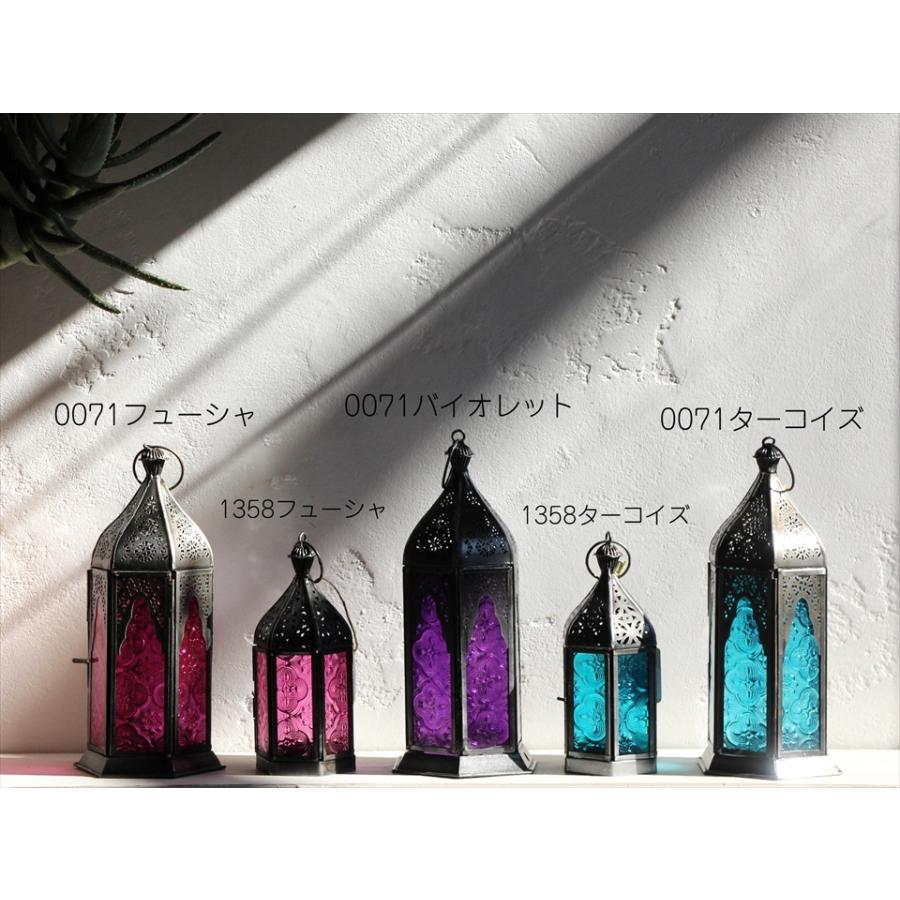 モロッコランタン キャンドルホルダー　高さ17.5cm　オリエンタルランプ6面のレリーフガラス　Morocco Lantern Candle holder | ブランド登録なし | 10