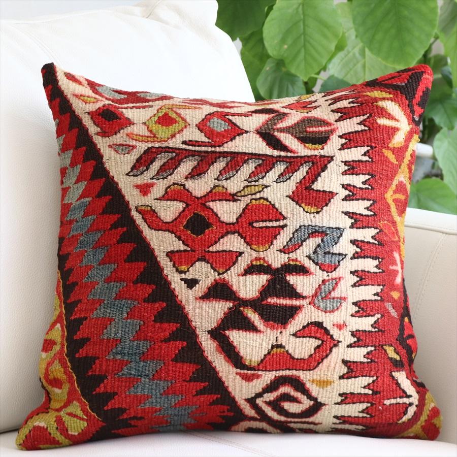 キリムクッションカバー 40cm トルコ 手織り ヴィンテージ オールド Kilim Cushion アイドゥン | ブランド登録なし