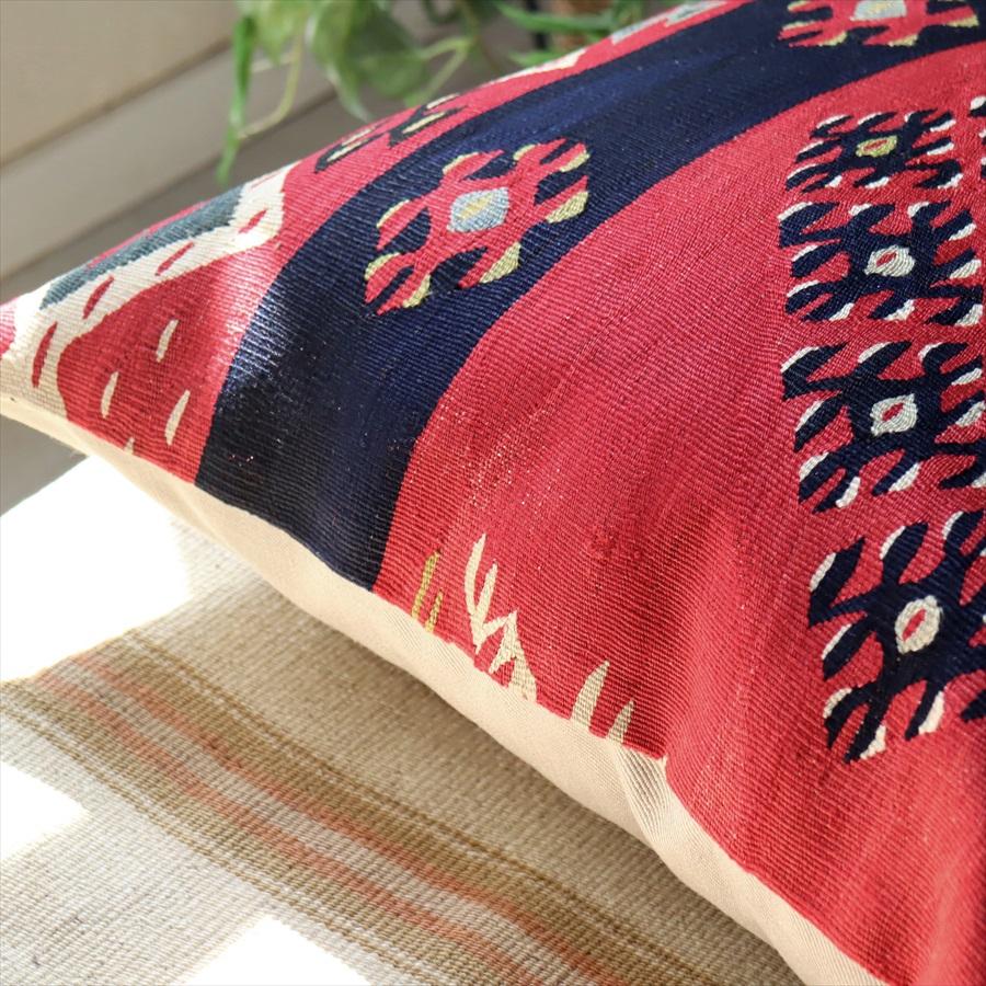 オールドキリムクッションカバー 50cmサイズ Turkish Vintage kilim シャルキョイ ネイビー レッド グリーン | ブランド登録なし | 01