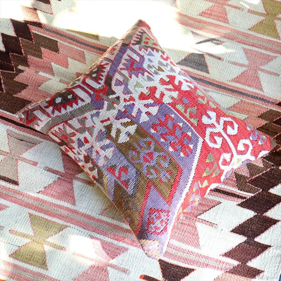 クッションカバー 50×40cmサイズ オールドキリム ウール ヴィンテージ カイセリ 細かなモチーフ　 | ブランド登録なし | 02