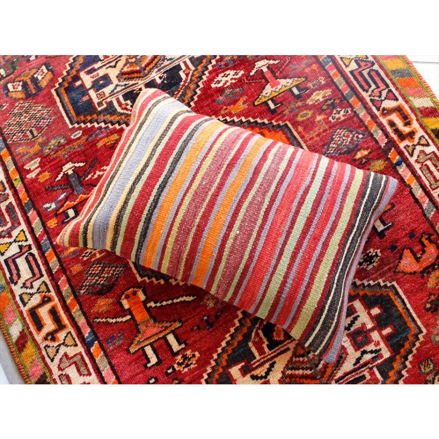 オールドキリムクッションカバー 長方形 枕型ビッグピロー Lumbar Pillow 60x40cm シンプルなボーダー | ブランド登録なし | 02