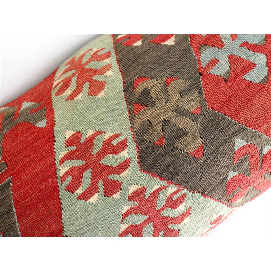 オールドキリムクッションカバー 長方形 横長ビッグピロー Lumbar Pillow 75x39cm ひし形メダリオン | ブランド登録なし | 03