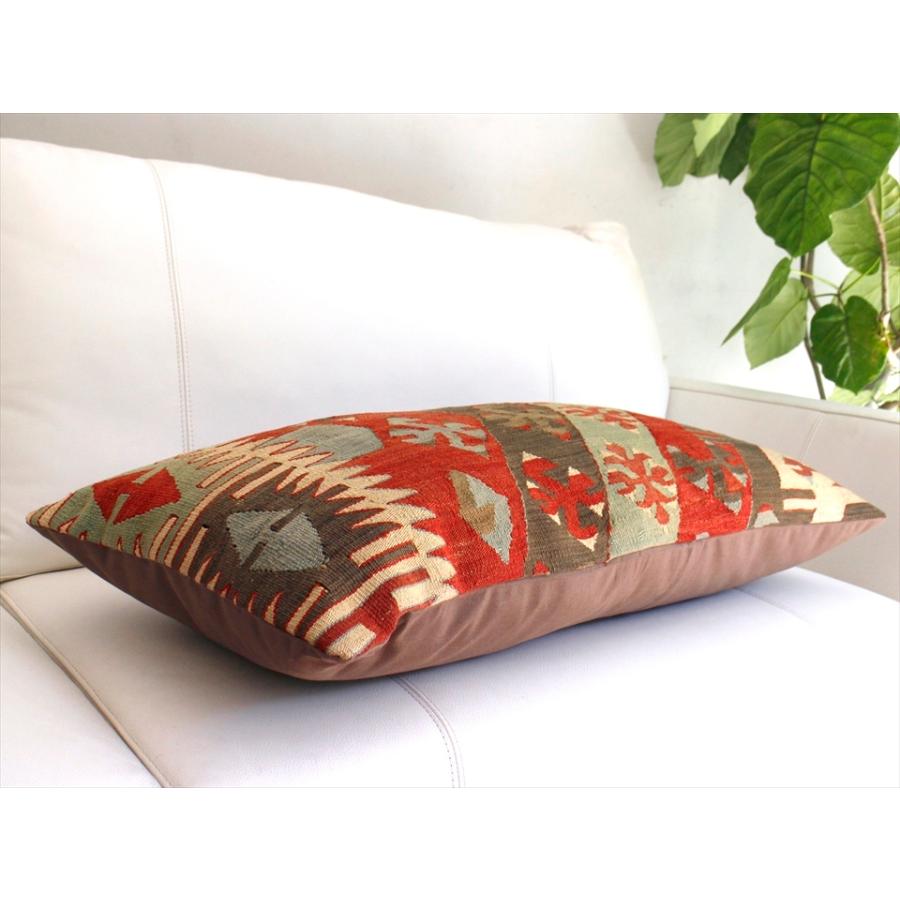 オールドキリムクッションカバー 長方形 横長ビッグピロー Lumbar Pillow 75x39cm ひし形メダリオン | ブランド登録なし | 05