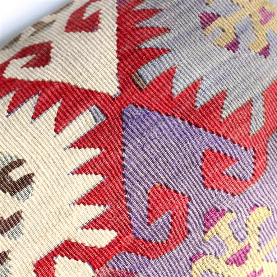 オールドキリムクッション 長方形ビッグピロー Turkish Old Kilim Cushion 赤のエリベリンデ | ブランド登録なし | 01