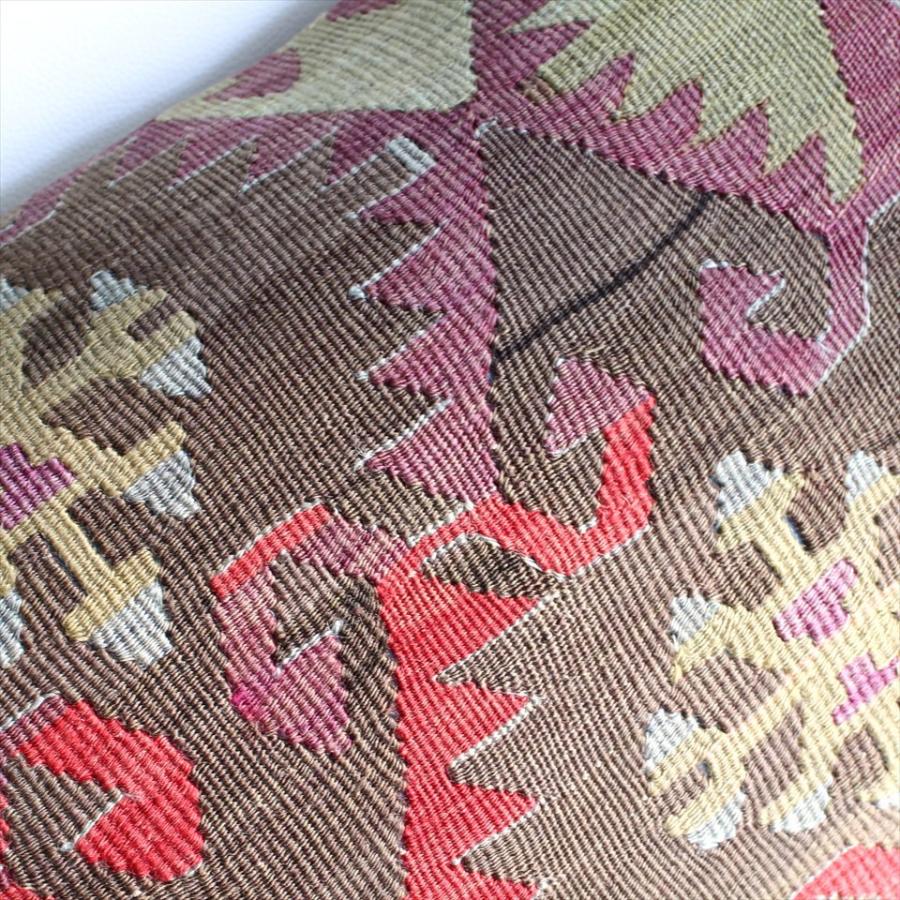オールドキリムクッション 長方形ビッグピロー Turkish Old Kilim Cushion 赤のエリベリンデ | ブランド登録なし | 01