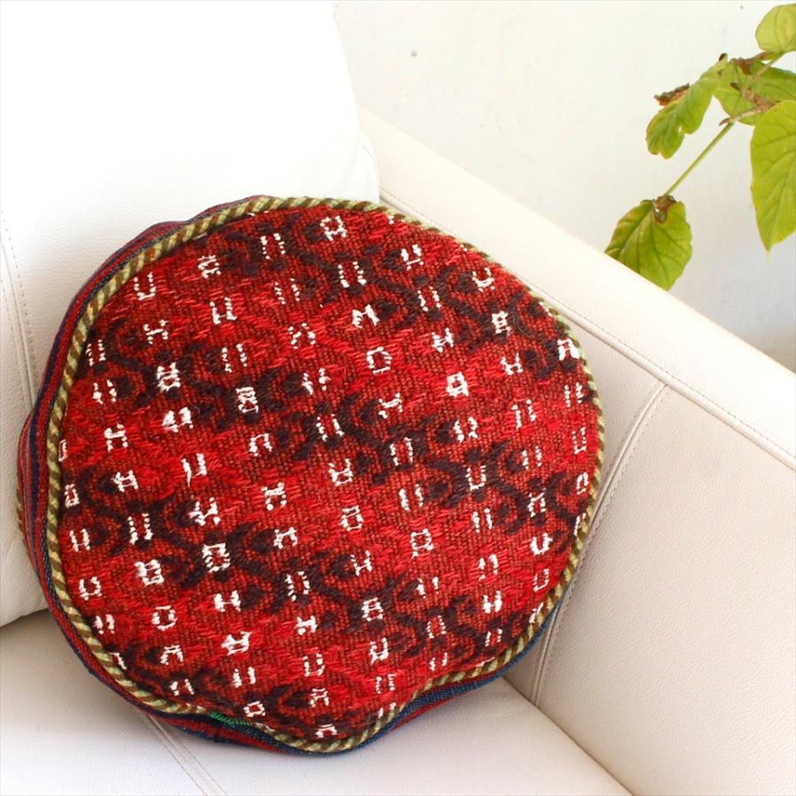 ガジャリキリムクッションカバー 円形 ラウンド型 /Mサイズφ29x6cmジジムのボーダー | ブランド登録なし | 01