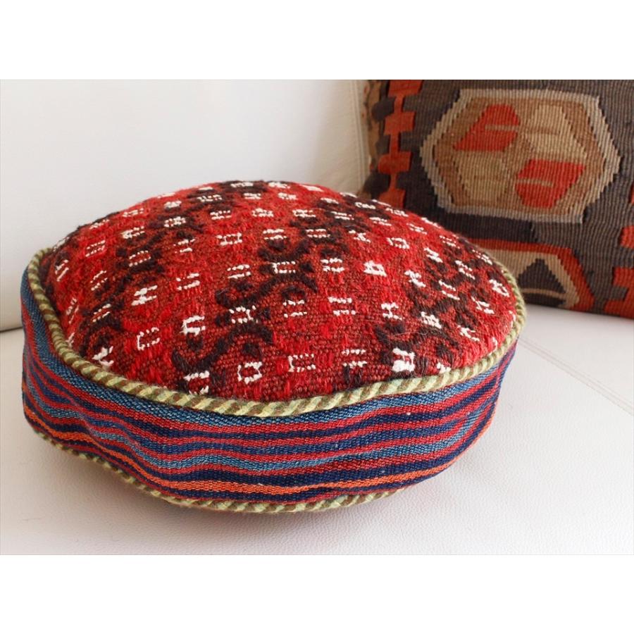 ガジャリキリムクッションカバー 円形 ラウンド型 /Mサイズφ29x6cmジジムのボーダー | ブランド登録なし | 02