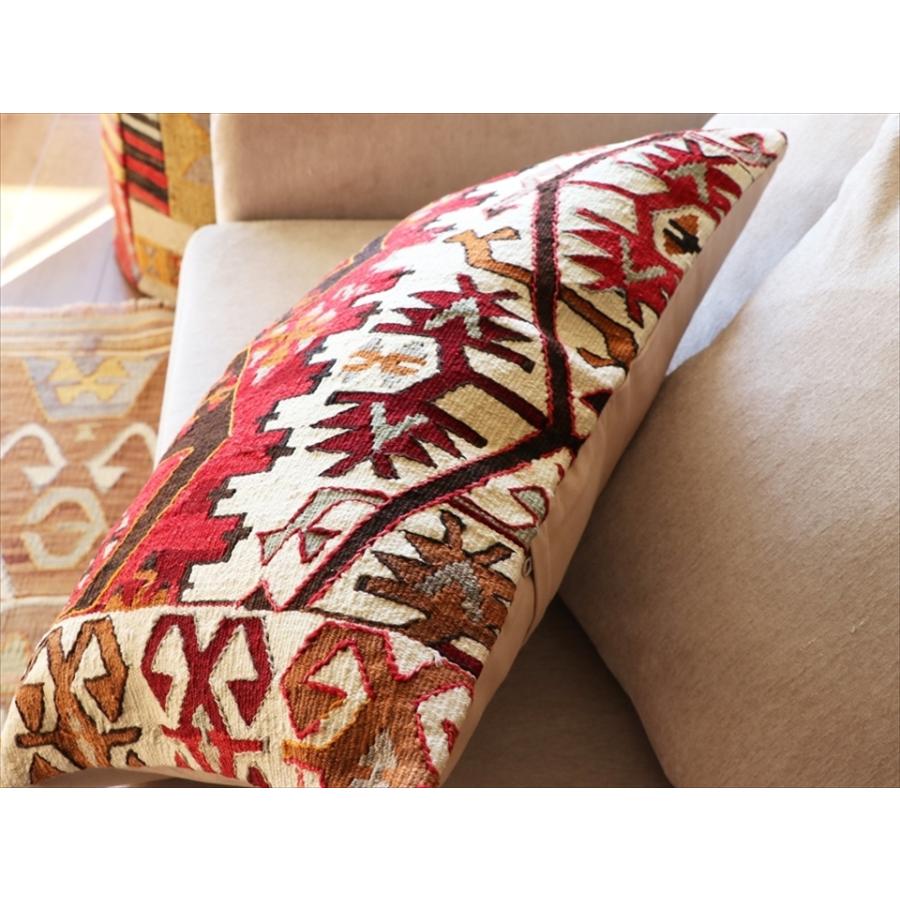 オールドキリムクッション 長方形ビッグピロー Turkish Old Kilim Cushion60x40cm カイセリ | ブランド登録なし | 02